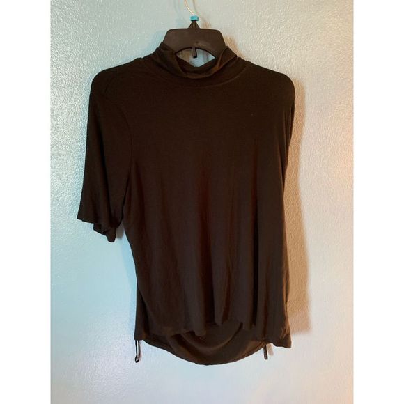 NWT Avec Les Filles Black Mock Neck and Open Back Top Size XL - Picture 2 of 4